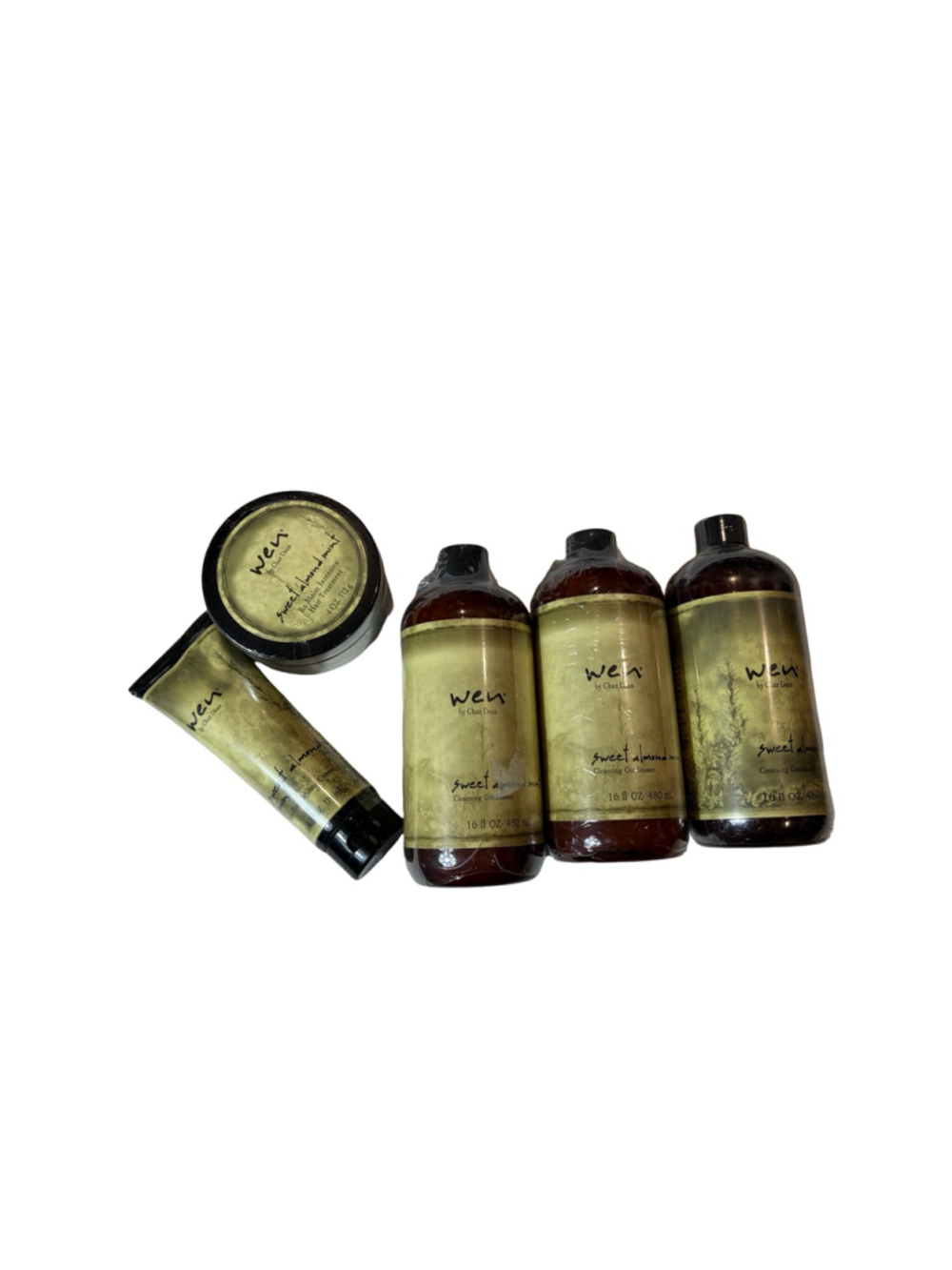 WEN Chaz Dean Sweet Almond Mint Hair Care Lot 5 Cleansing Conditioner Treatment